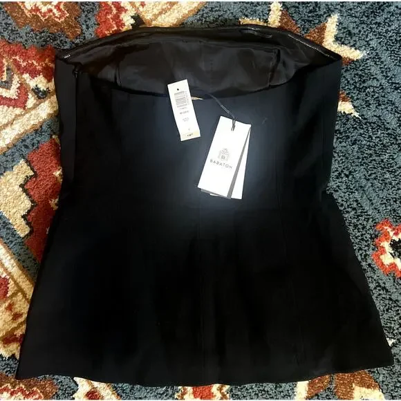 NWT Babaton Aritzia Insider Strapless Top Black Size 6 Womens - Picture 7 of 9